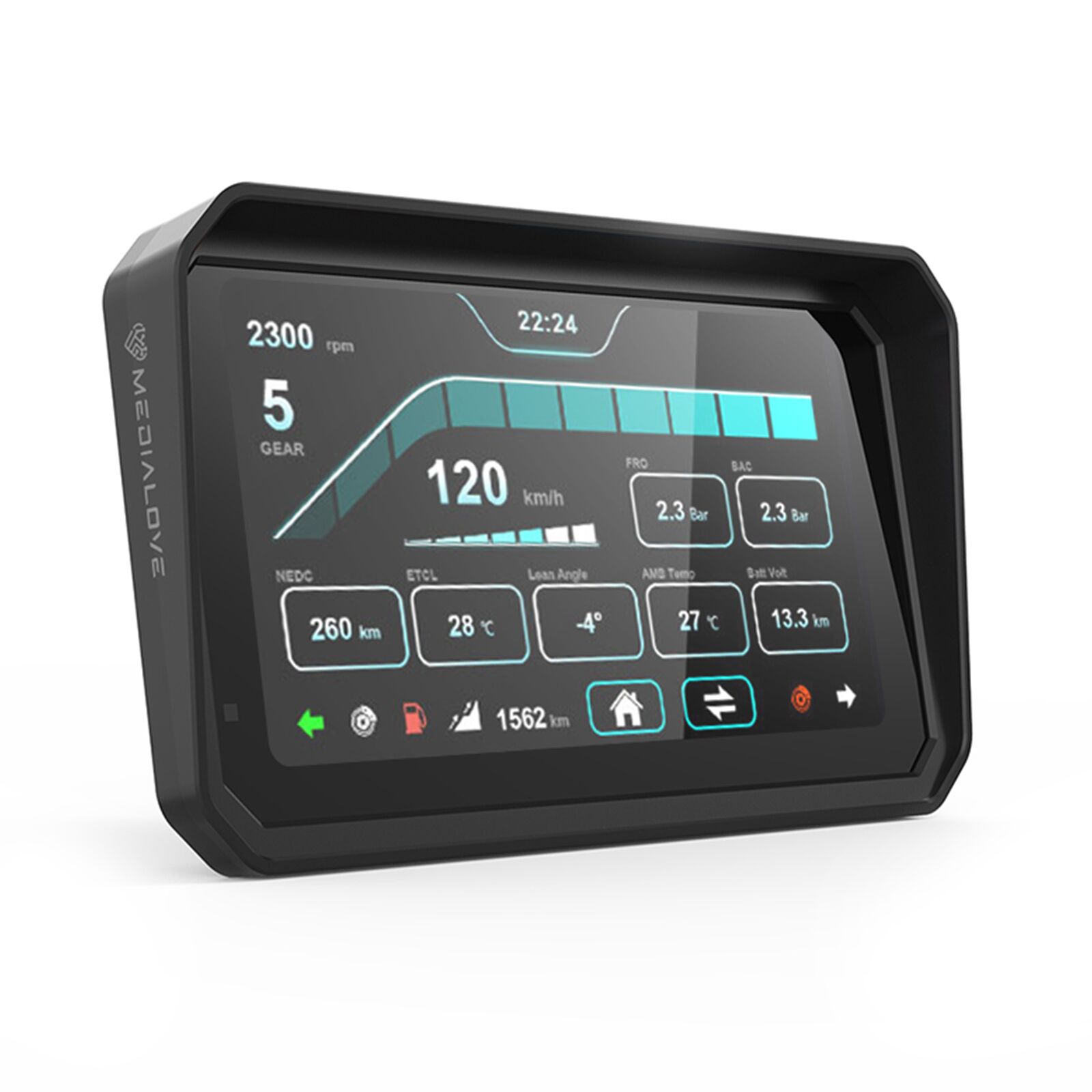 Monitor motocyklowy Medialove MW-6 do BMW Carplay Android Auto + kamery