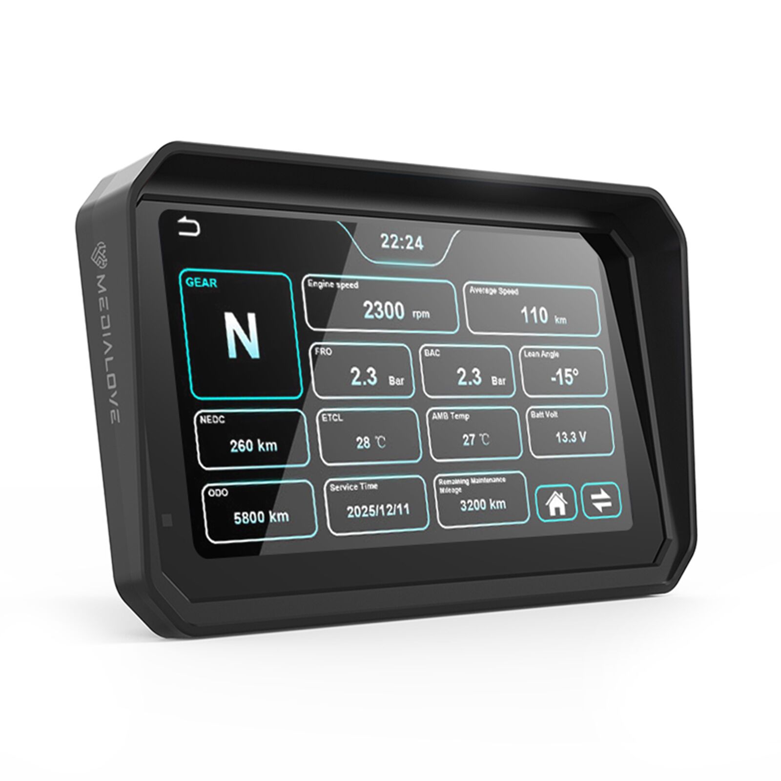 Monitor motocyklowy Medialove MW-6 do BMW Carplay Android Auto + kamery